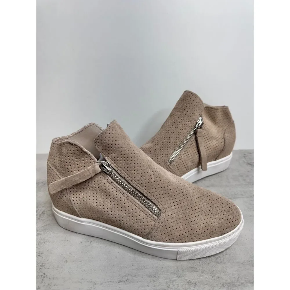 Steve Madden Sneaker Size‎ 5.5 Tan Leather Upper Rubber Sole